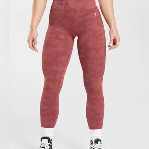 Gymshark ADAPT CAMO SEAMLESS RIBBED LEGGINGS size XS